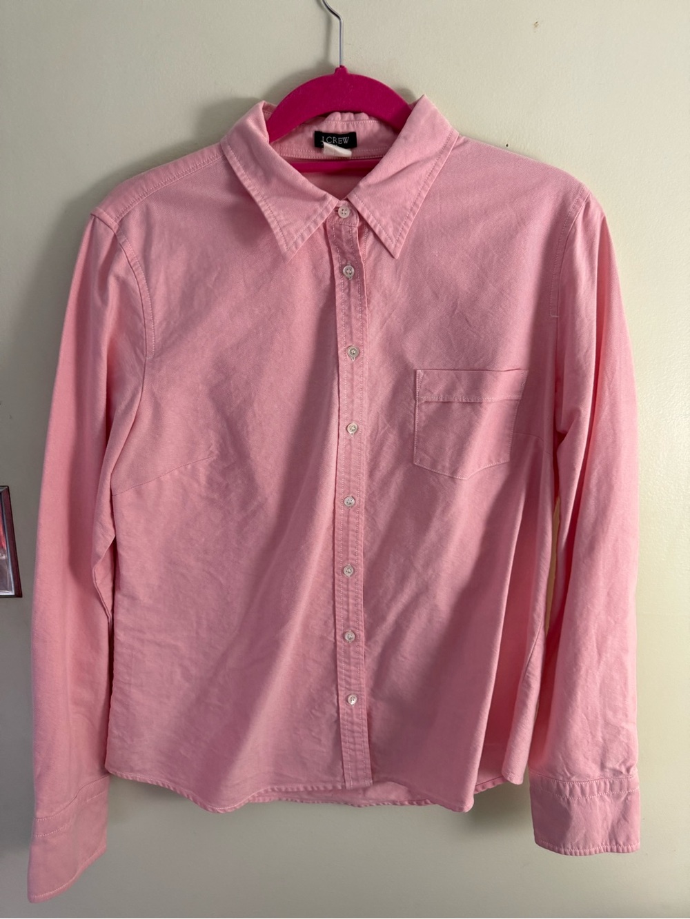 J Crew Wowens Pink Button Up Shirt L